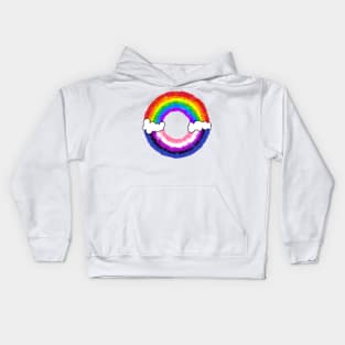 Rainbow genderfluid Kids Hoodie